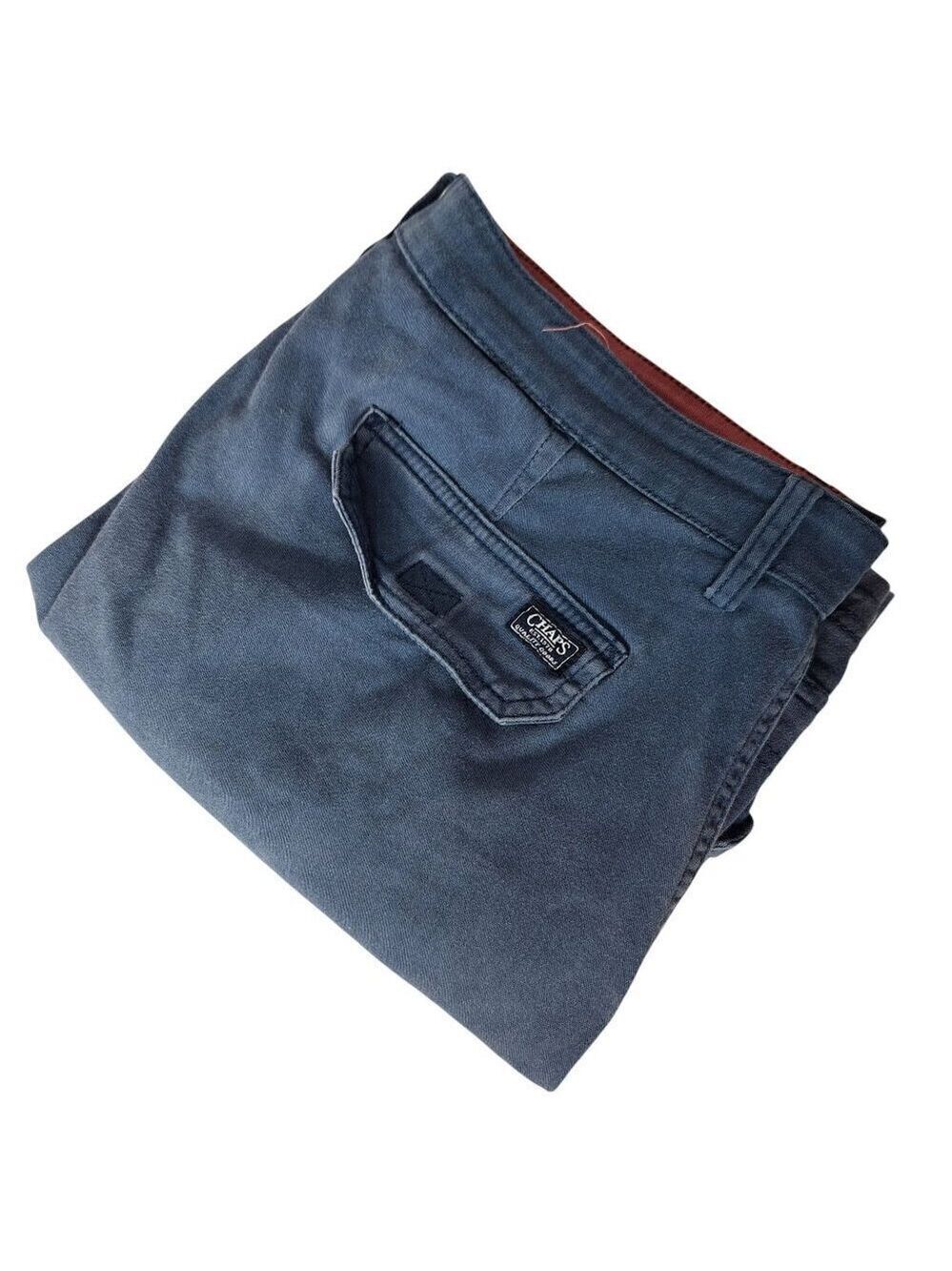 Chaps Mens Cargo Shorts Size 34 Blue Coastland Wash Stretch